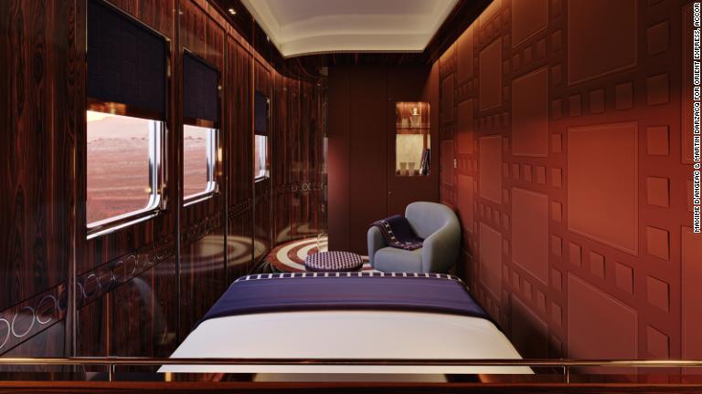 ダンジャック氏は、年代物の客車の狭いスペースに高級感を与える仕事はわくわくする挑戦だったと振り返る/The new Orient Express reinterpreted by Maxime d'Angeac