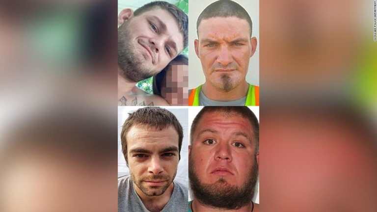 オクマルギー警察が提供した男性４人の写真/Okmulgee Police Department