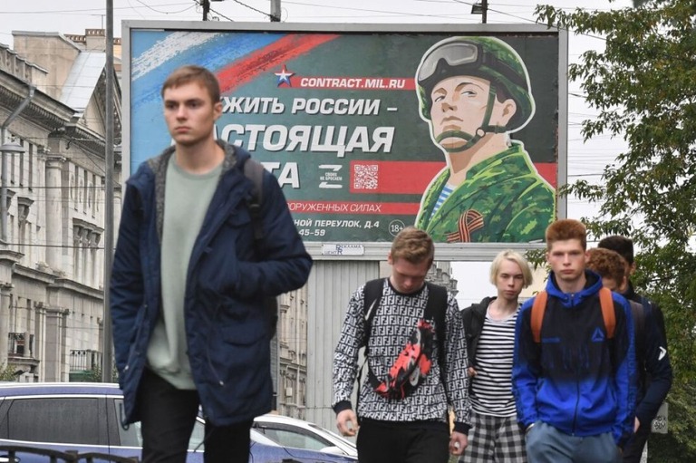 ロシア大統領府が部分的動員終了の日程について「決まっていない」と述べた/Olga Maltseva/AFP/Getty Images