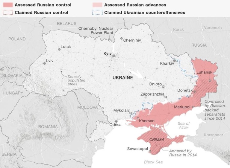 ウクライナの反攻を食い止め、南部前線を維持することがロシア軍の最優先任務だという/CNN