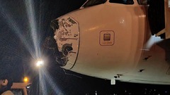 激しい乱気流で機首欠損、旅客機が緊急着陸　南米パラグアイ