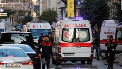 トルコ・イスタンブール中心部で爆発、テロか　６人死亡、８１人負傷