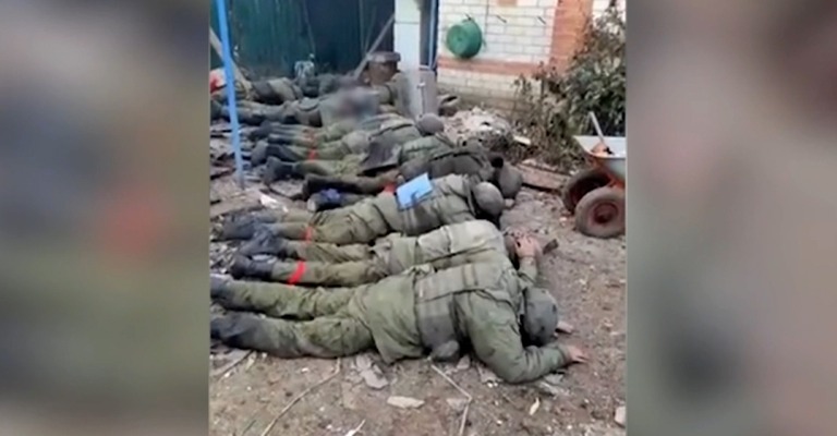 ロシア兵の投降行動を捉えたとされる動画/Telegram/Tvezda