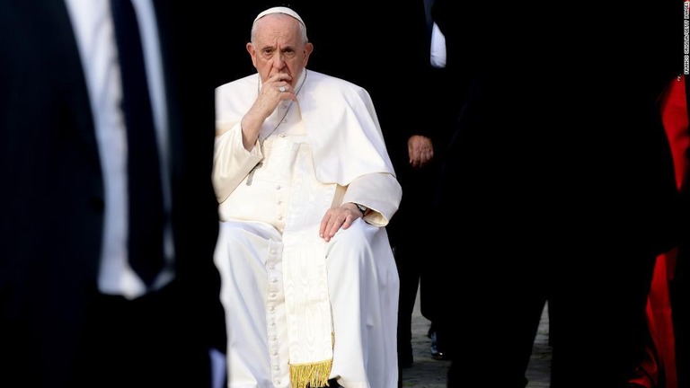 フランシスコ教皇＝１０月２５日、イタリア・ローマ/Franco Origlia/Getty Images
