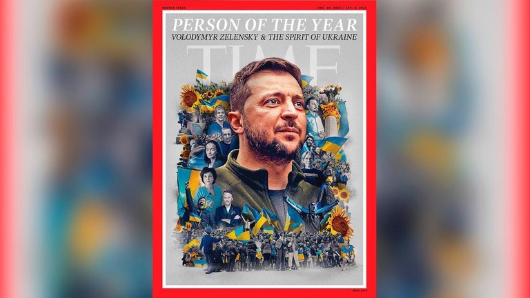 ウクライナのゼレンスキー大統領が米誌タイムの「今年の人」に選ばれた/Time Magazine
