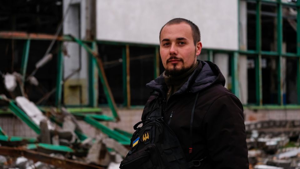 ウクライナ軍の協力者で、ヘルソン市内にある倉庫の位置情報を提供したイホルさん/Vasco Cotovio/CNN
