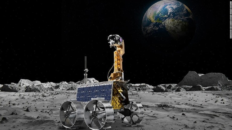 月面に降りた「ラシード・ローバー」のイメージ図/Mohammed bin Rashid Space Centre (MBRSC) 