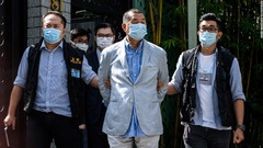民主派メディア王に禁錮５年９カ月、詐欺罪で　香港