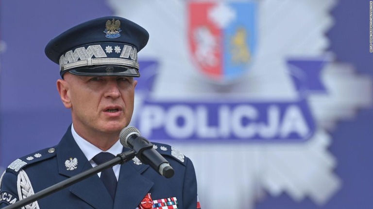 ポーランド警察のヤロスワフ・シムチク長官/Artur Widak/NurPhoto/Shutterstock