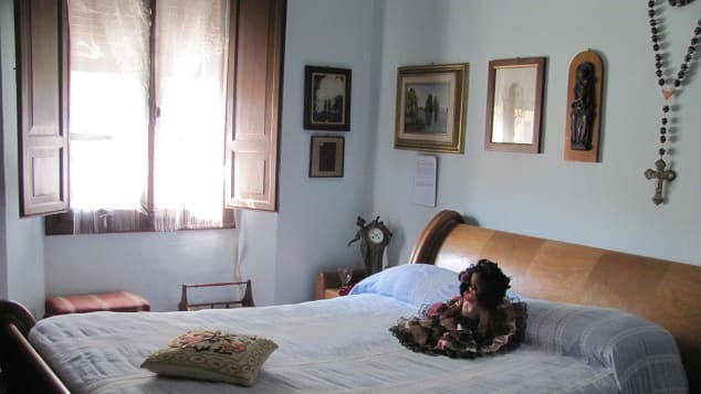ムッソリーニの子どもの１人が使っていたベッドルーム/Marco Buonasorte Moriconi/Villa Carpena