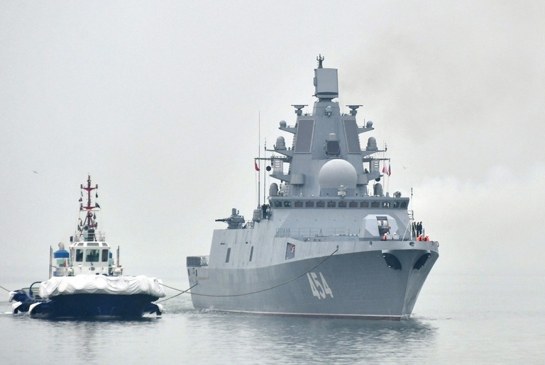 ロシアのプーチン大統領が実戦配備を命じたフリゲート艦「アドミラル・ゴルシコフ」/Zhu Zheng/Xinhua/Getty Images