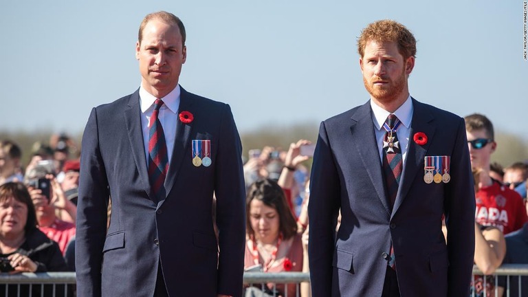英国のヘンリー王子（右）とウィリアム皇太子/Jack Taylor/Getty Images/File