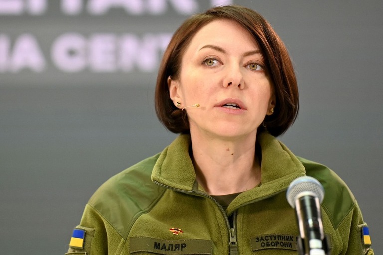 ロシア軍によるソレダル掌握は「失敗している」としたウクライナ国防省のマリャル次官/Sergei Supinsky/AFP/Getty Images