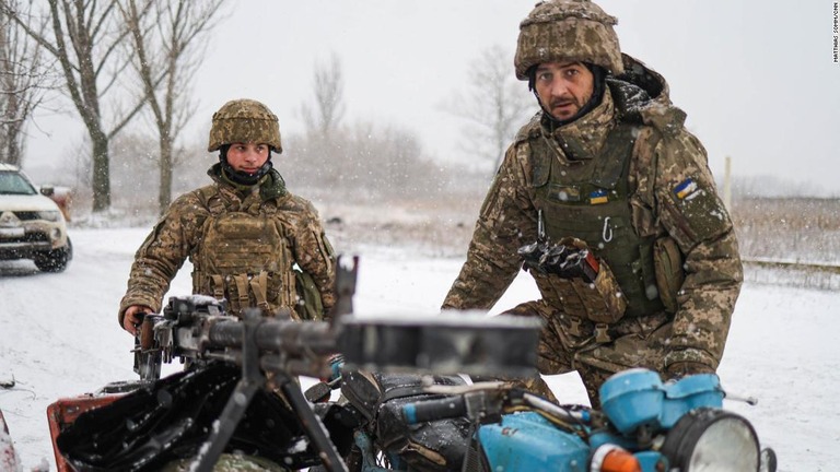 ウクライナの兵士＝ウクライナ東部ドネツク州クラスノホリフカ/Matthias Somm/CNN