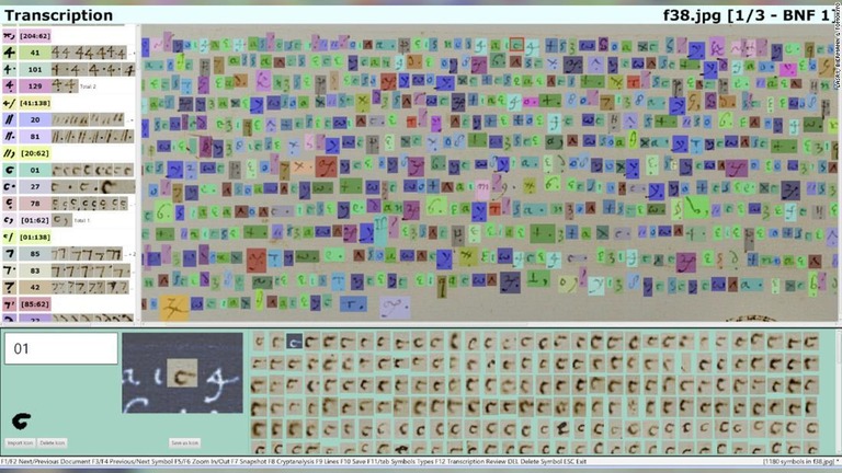 暗号の各記号をコンピューターで扱えるよう数字に置き換えていく作業が必要になる/Lasry, Biermann & Tomokiyo