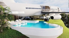 退役後の旅客機を改造、バリ島の貸別荘に　４月オープンへ