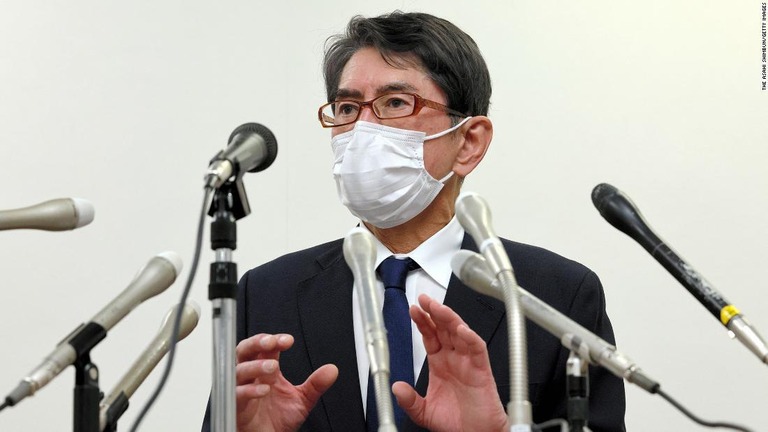 記者会見で謝罪した「大丸別荘」の山田社長＝２月２８日
/The Asahi Shimbun/Getty Images