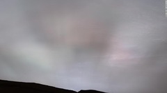 火星の「日没」、ＮＡＳＡの探査車キュリオシティが撮影　