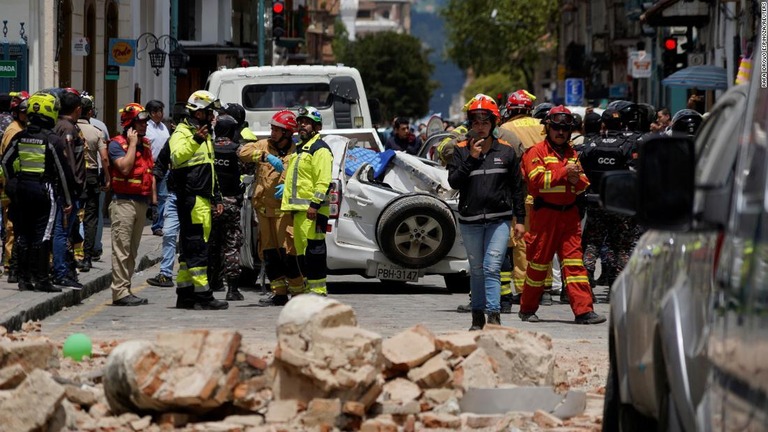 南米エクアドルでＭ（マグニチュード）６．８の地震が発生した/Rafa Idrovo Espinoza/Reuters
