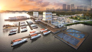 ソウル市が提供した漢江の浮体式プールの完成予想図
