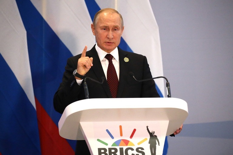 プーチン氏、南アでの新興５カ国首脳会議への出席は未定