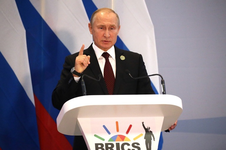 プーチン氏、南アでの新興５カ国首脳会議への出席は未定