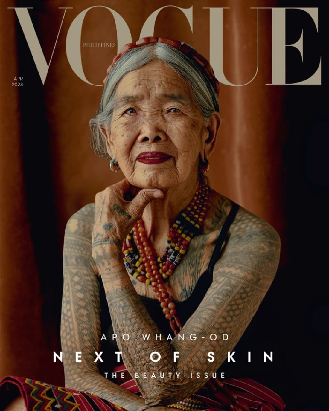 ワン・オドさんは、フィリピンで最高齢のマンババトック（カリンガ伝統のタトゥーアーティスト）とされている/Artu Nepomuceno/Vogue Philippines