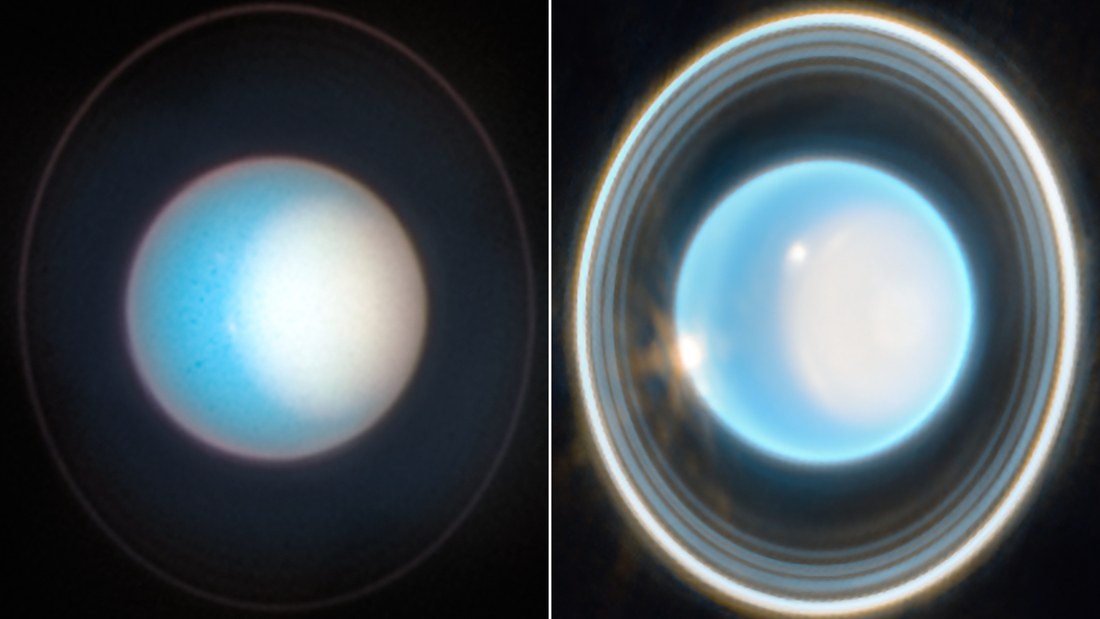 天王星の見事な環、ウェッブ望遠鏡の新画像