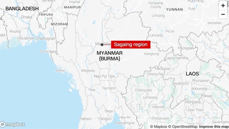 ミャンマー北西部ザガイン管区/Mapbox