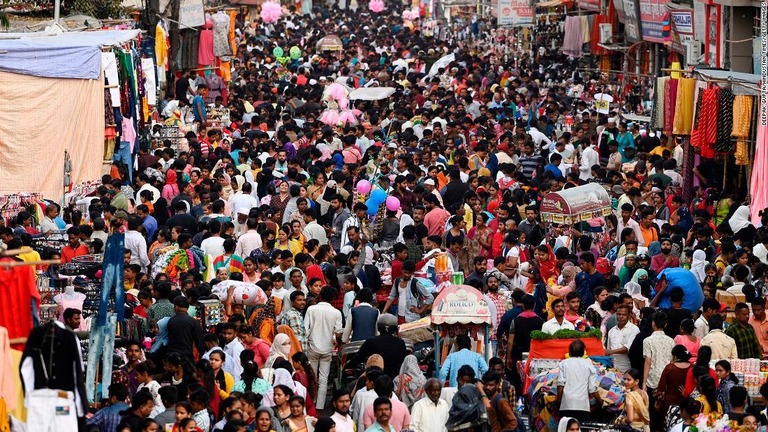 インド北部ラクナウの市場＝３月２日/Deepak Gupta/Hindustan Times/Getty Images