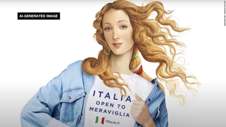 新観光大使はボッティチェリの「ビーナス」、AIで生成 イタリア