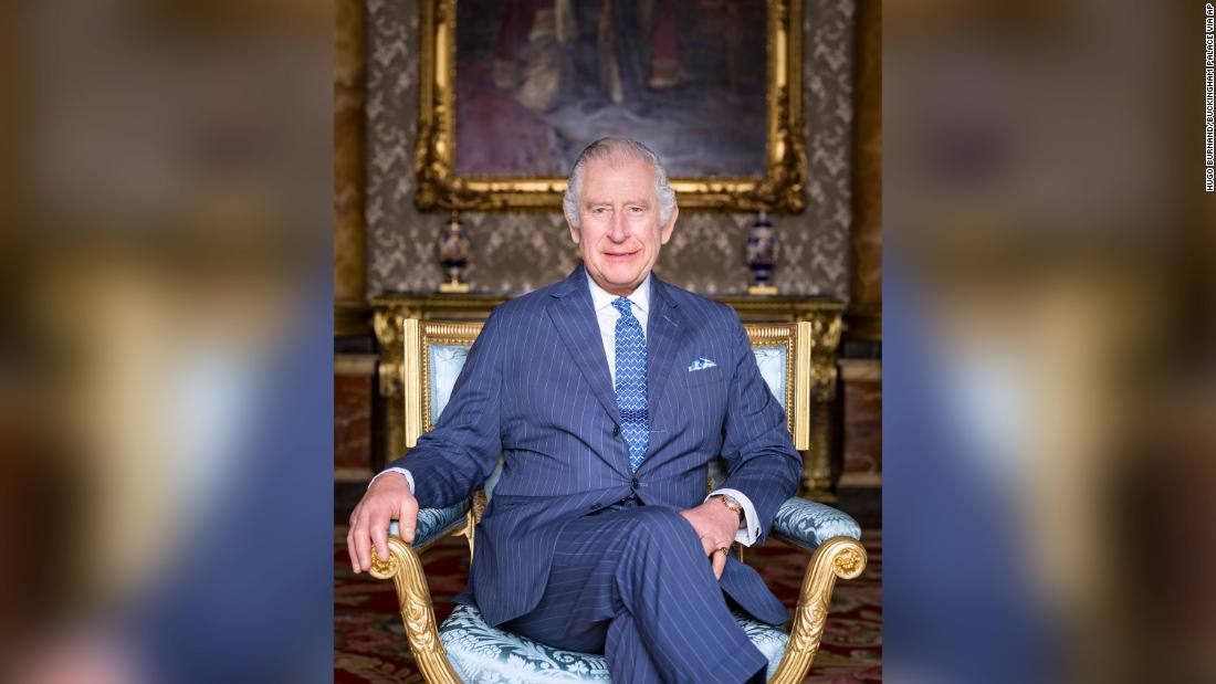 チャールズ国王/Hugo Burnand/Buckingham Palace via AP