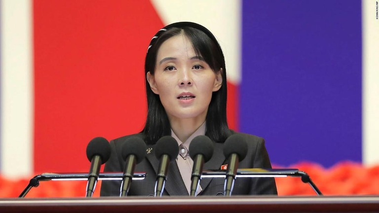 北朝鮮の金与正（キムヨジョン）朝鮮労働党副部長/KCNA/KNS/AP