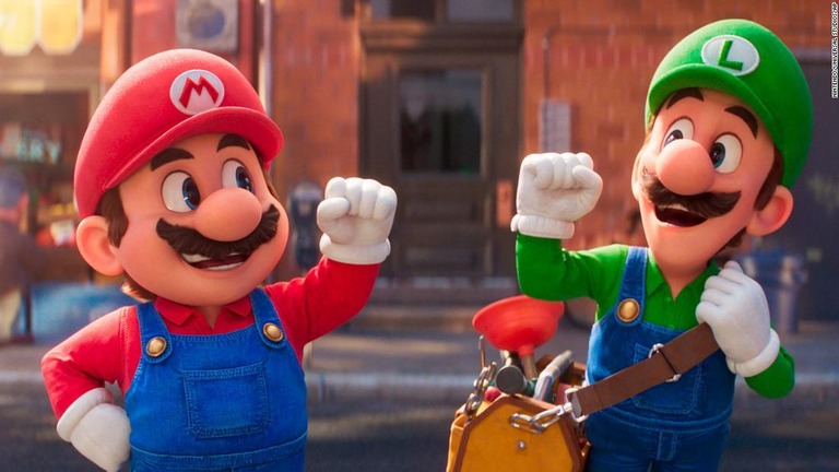 映画「ザ・スーパーマリオブラザーズ・ムービー」は公開からほぼ１カ月で１０億ドルを突破する見通しとなった/Nintendo/Universal Studios/AP