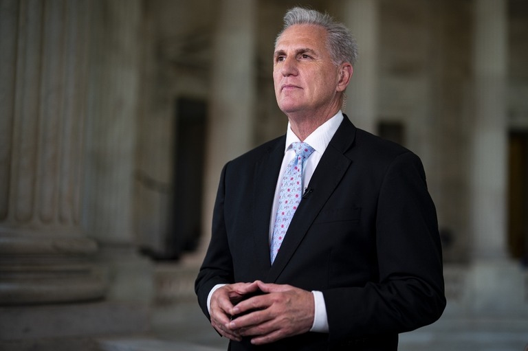 マッカーシー下院議長/Al Drago/Bloomberg/Getty Images