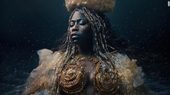 「Guardians（仮訳：守護神）」シリーズでは文化的神話を掘り下げている。この作品では、海洋と豊かさをつかさどるヨルバ族の女神「オロクン」を再解釈している