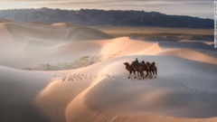 モンゴルに広がるゴビ砂漠