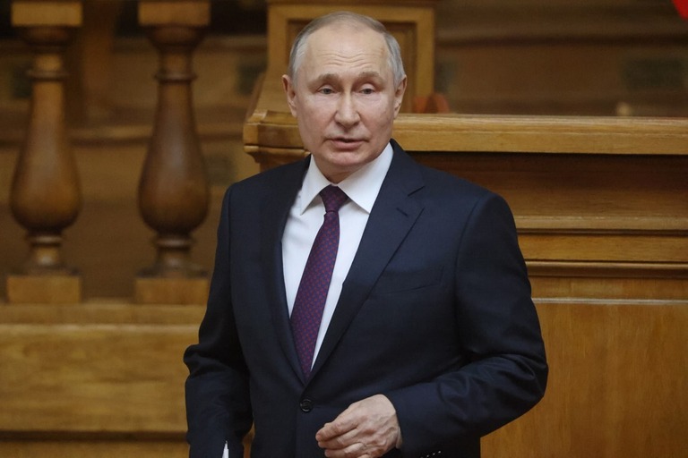 ロシアのプーチン大統領＝４月２７日、ロシア・サンクトペテルブルク/Contributor/Getty Images