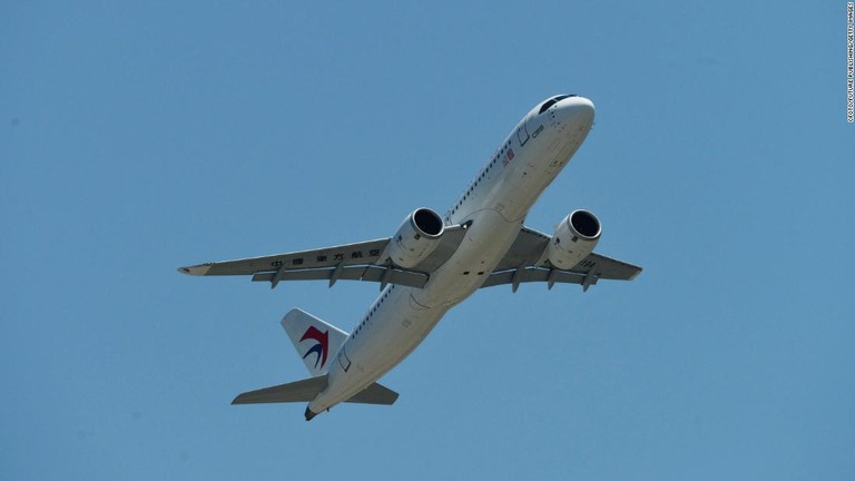 中国の国産大型旅客機Ｃ９１９＝２８日、中国・上海/CFOTO/Future Publishing/Getty Images