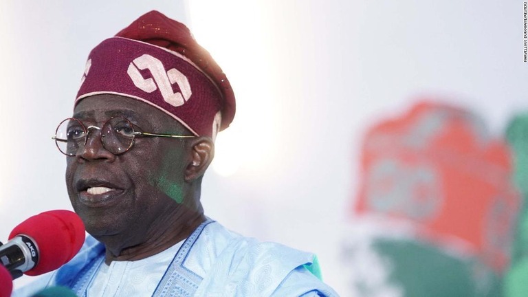 ナイジェリアの大統領選を制したボラ・ティヌブ氏/Marvellous Durowaiye/Reuters