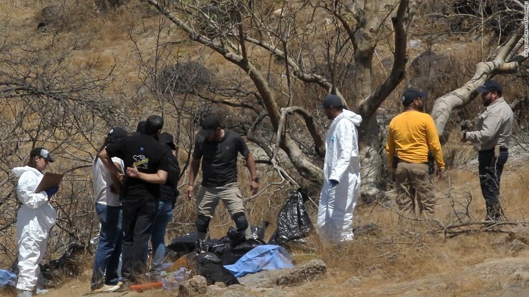 メキシコで、遺体入ったかばん４５個が見つかり、当局が捜査を行っている/Ulises Ruiz/AFP/Getty Images
