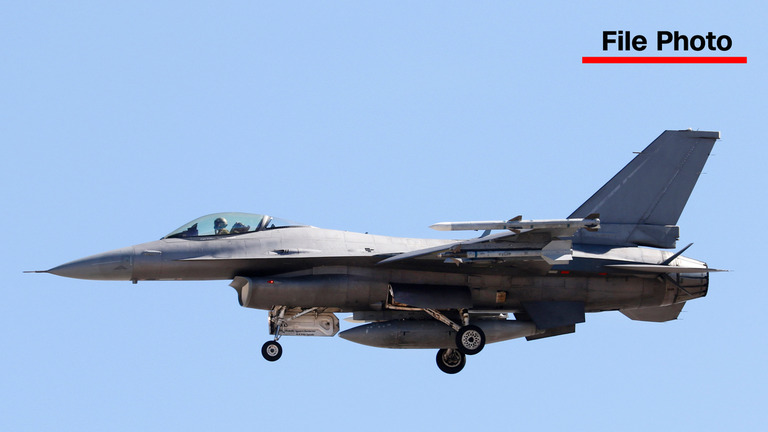 Ｆ１６戦闘機が４日、米首都ワシントン上空付近を飛行した小型機に対して緊急発進した/Larry MacDougal/AP