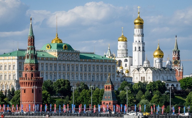 モスクワにあるクレムリン（ロシア大統領府）/Mladen Antonov/AFP/Getty Images