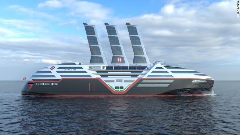 ノルウェーのフッティルーテン・ノルウェーがゼロエミッション（ＣＯ２の排出が実質ゼロ）の電気クルーズ船のデザインを発表した/VARD Design