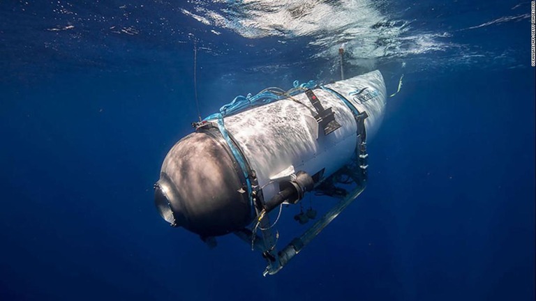 オーシャンゲートの潜水艇「タイタン」はタイタニックの残骸に向けて潜航中に圧壊した/OceanGate/AFP/Getty Images/File