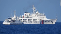 フィリピン沿岸警備隊、中国が放水銃を使用と非難　南シナ海