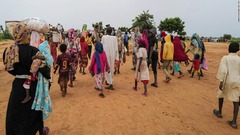 スーダン難民１００万人超す　性暴力横行、「制御不能」と国連
