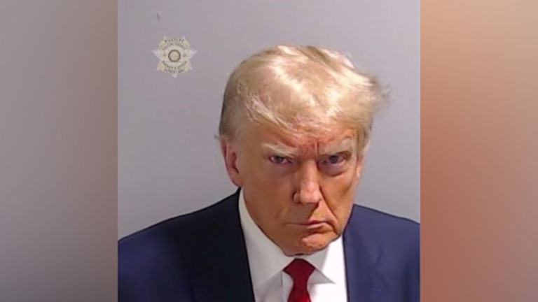 トランプ前大統領が拘置所で「マグショット」と呼ばれる顔写真を撮影された/Fulton County Sheriff's Office