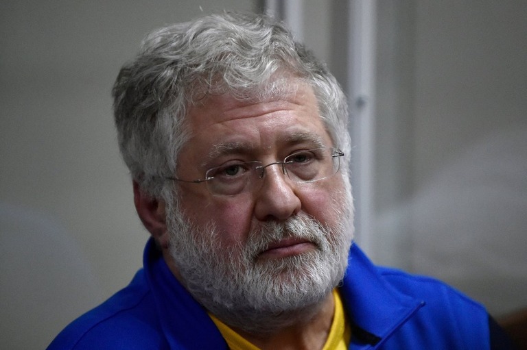 出廷したイーホル・コロモイスキー氏＝２日、ウクライナの首都キーウ/Sergei Chuzavkov/AFP/Getty Images