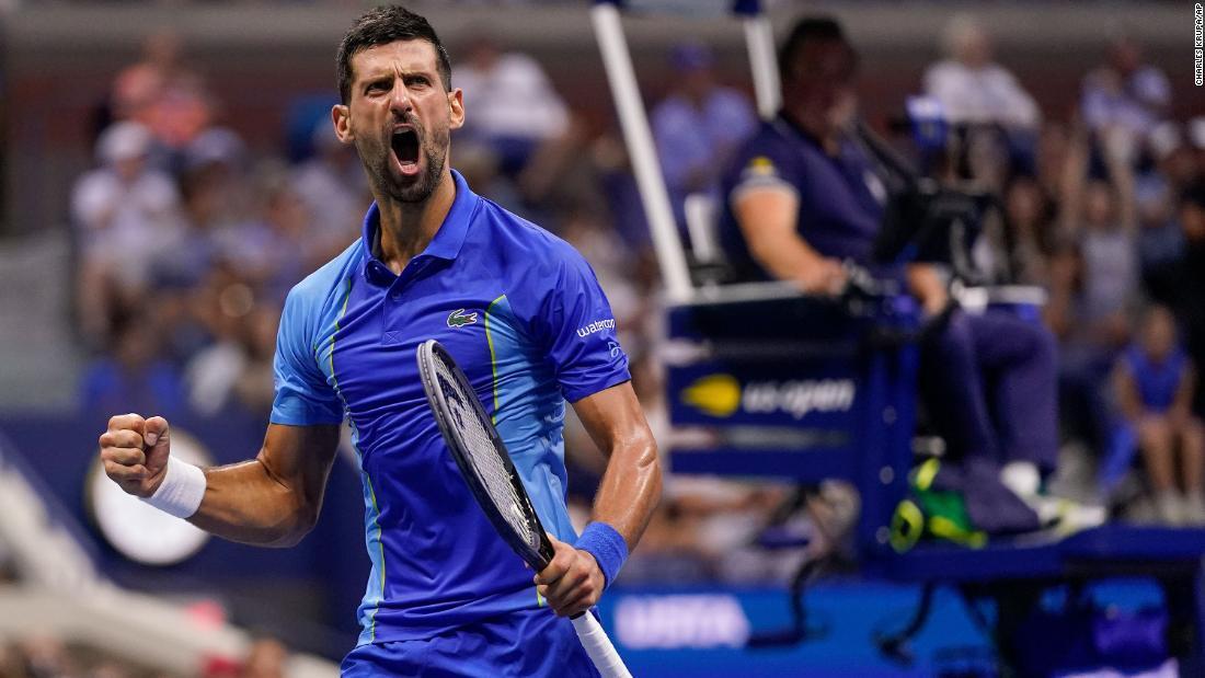 第2セットを取った直後のジョコビッチ/Clive Brunskill/Getty Images